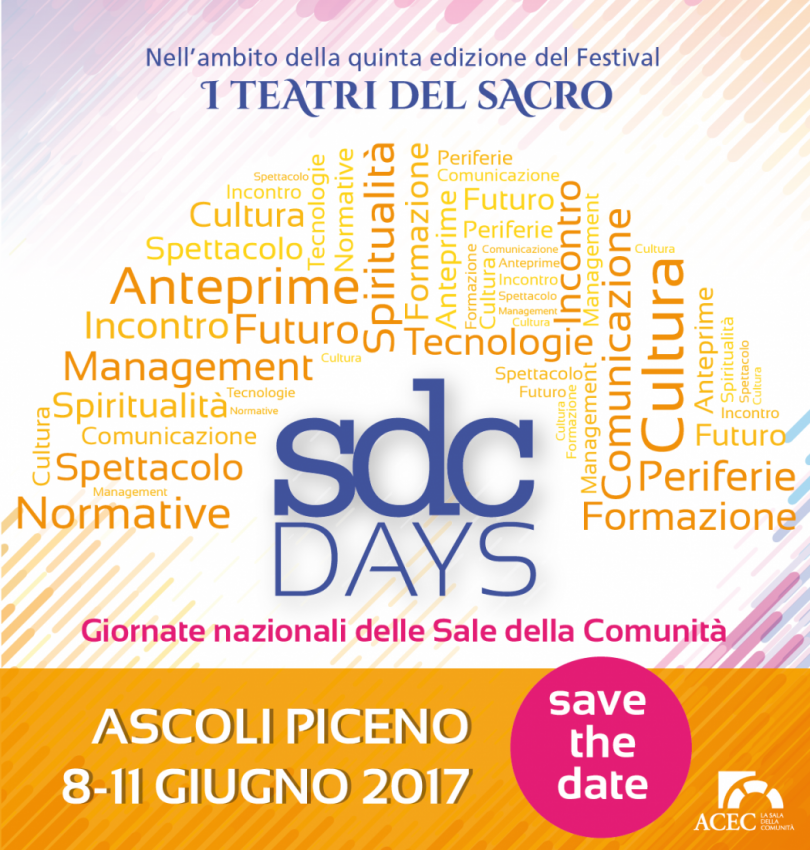 SDC DAYS 8-11 giugno: save the date! Ad Ascoli Piceno le Giornate nazionali delle Sale della Comunità