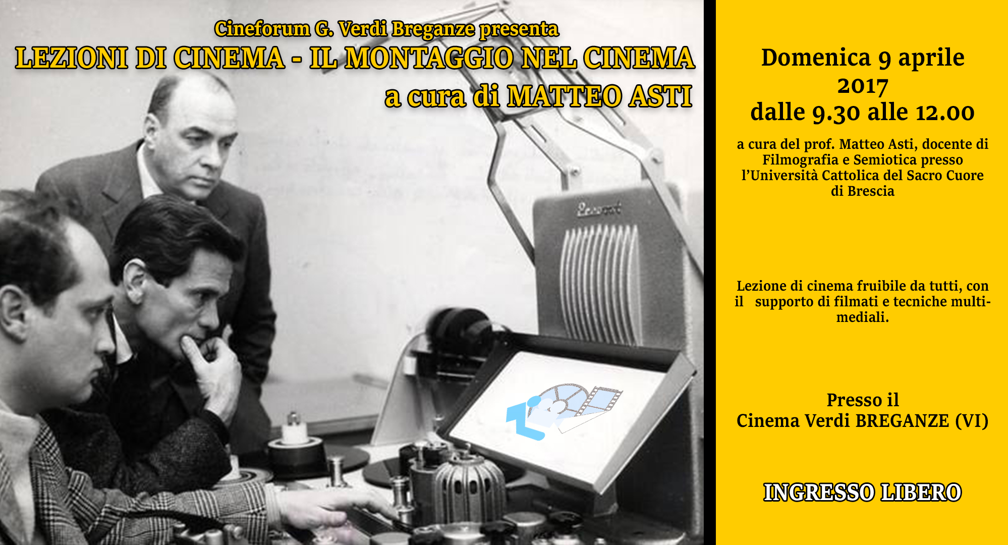 Il montaggio nel cinema • Sale della Comunità