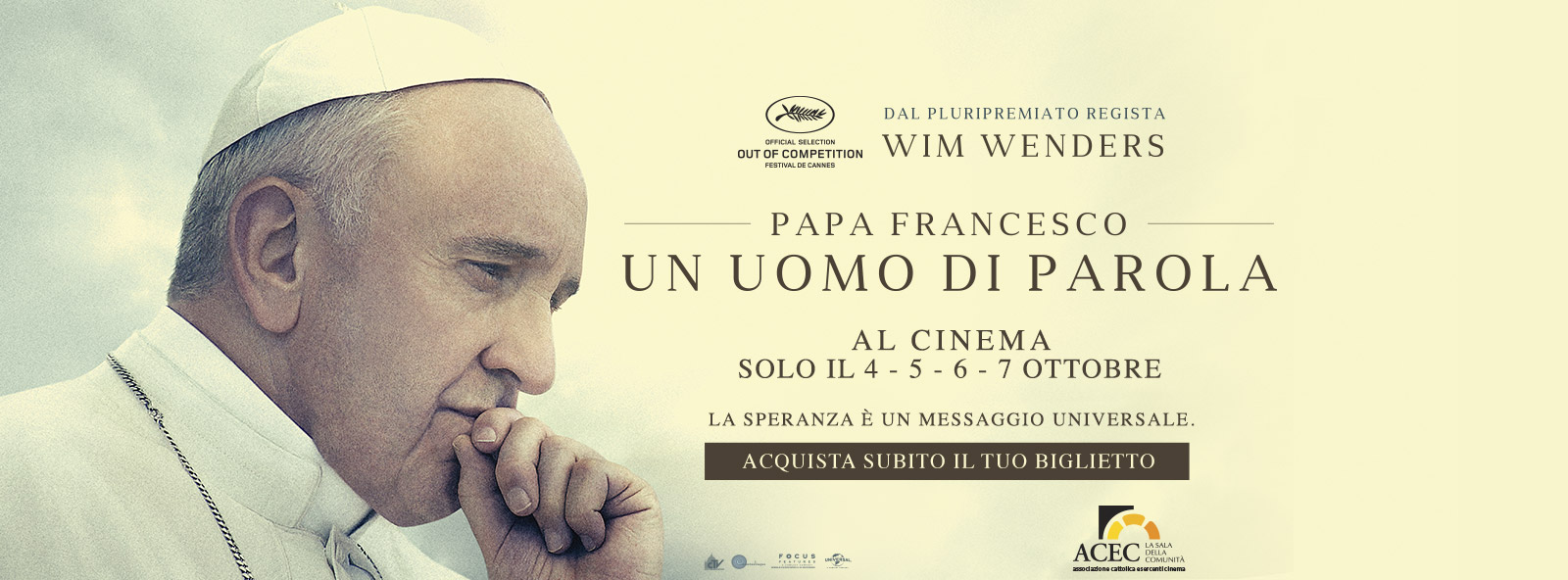 PAPA FRANCESCO, UN UOMO DI PAROLA La comunicazione del film di Wim Wenders nella tua SdC